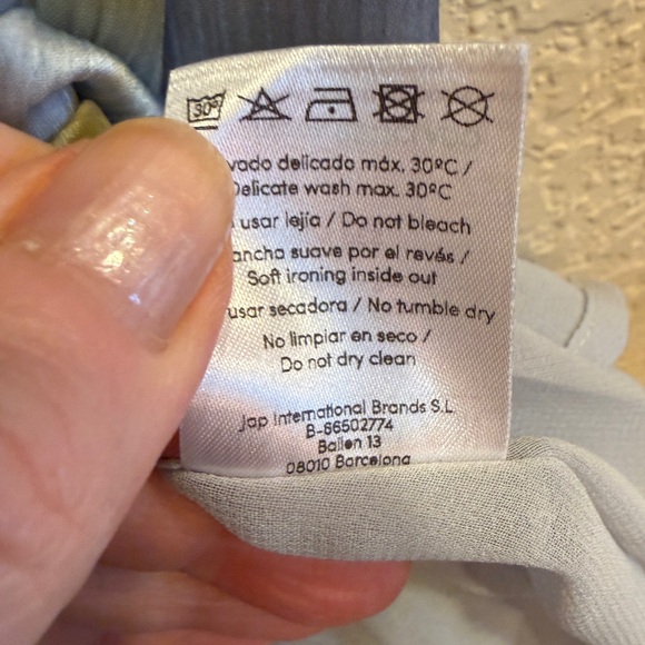 Mus & BomBon Aruba Halter Slip Dress color Azul sz L - Picture 12 of 15